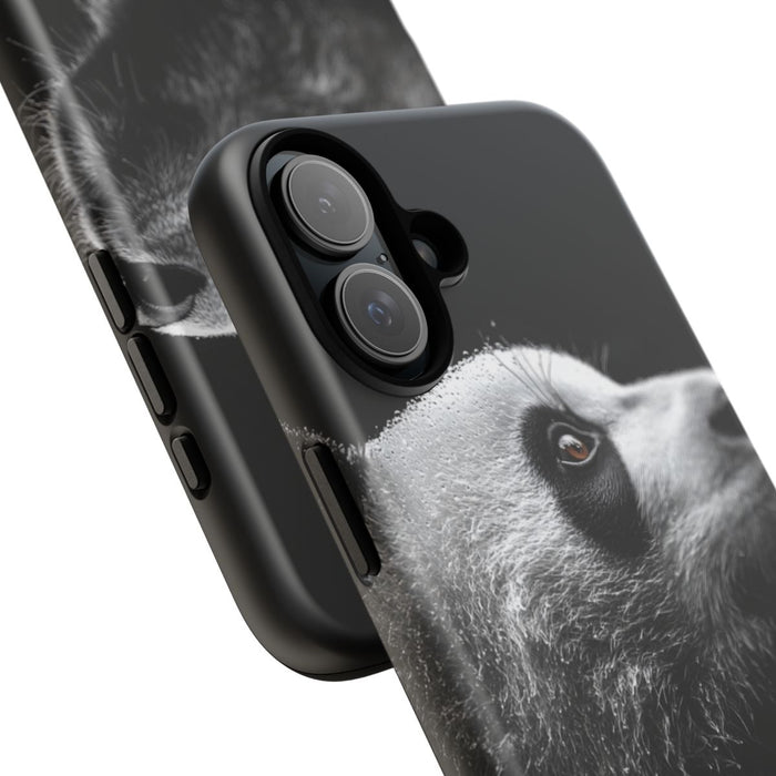 Gedetailleerde Zijaanzicht van Panda met Bruine Ogen