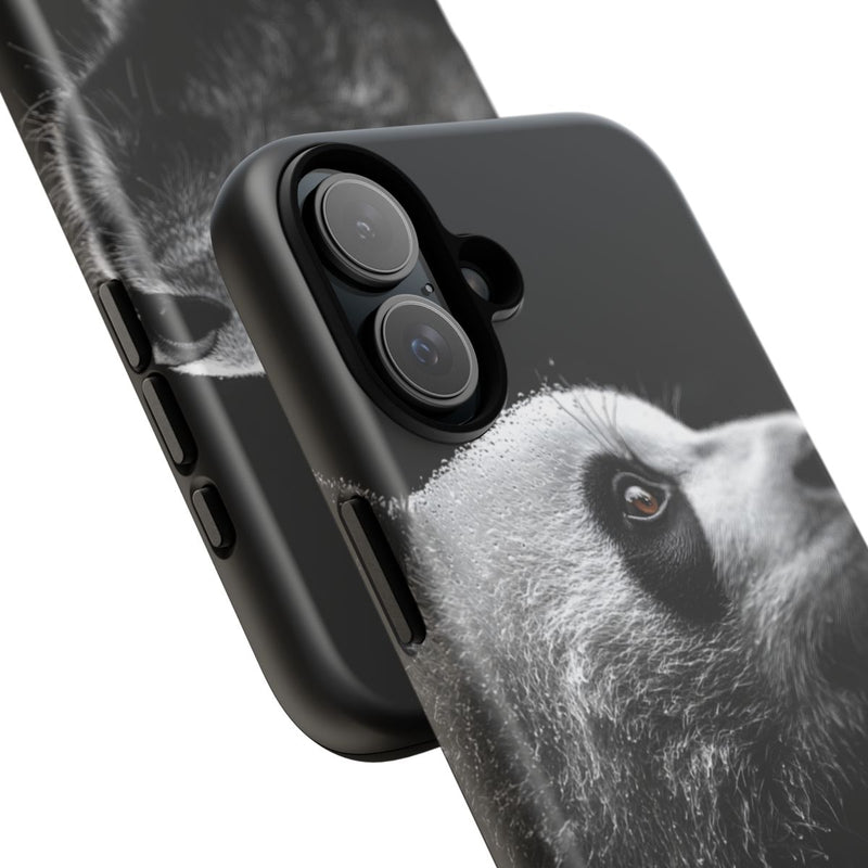 Gedetailleerde Zijaanzicht van Panda met Bruine Ogen