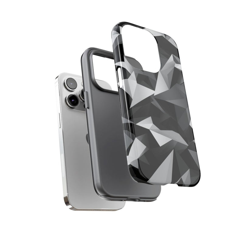 Zwart-Grijs Geometrisch Abstract Patroon