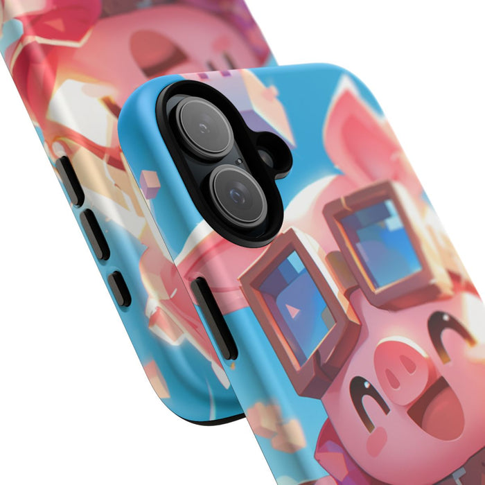 Vrolijk Roze Varkentje met Bril en Hoodie