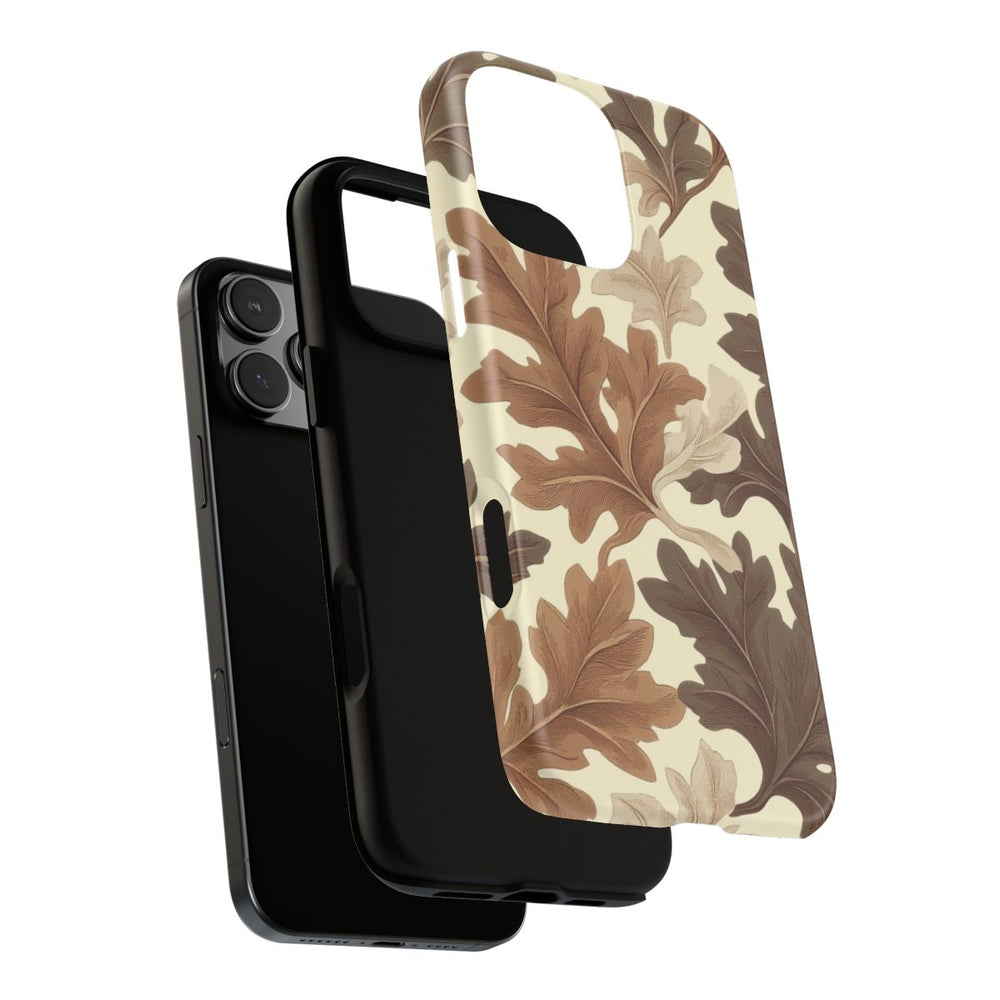 Eikenbladerenpatroon in Neutrale Kleuren