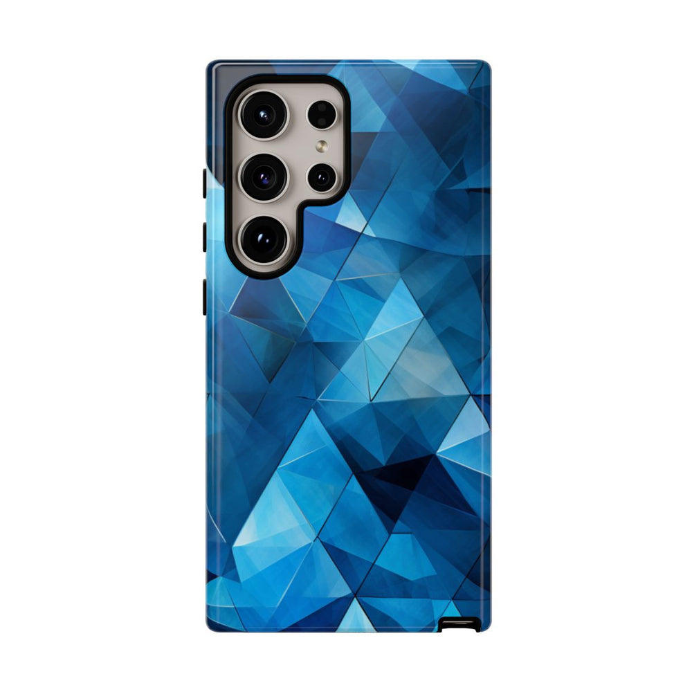 Blauw Geometrisch Driehoekenpatroon