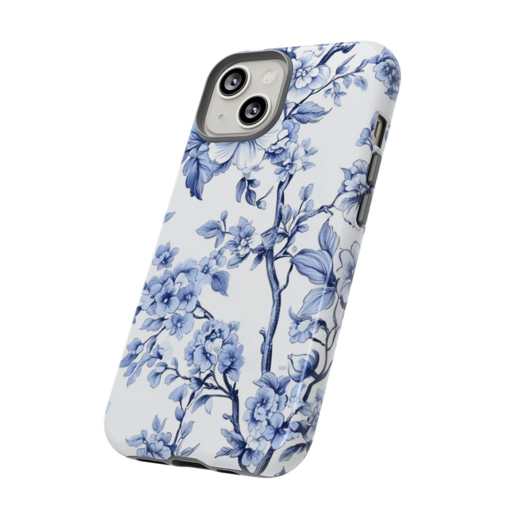 Blauw Vintage Bloemenpatroon