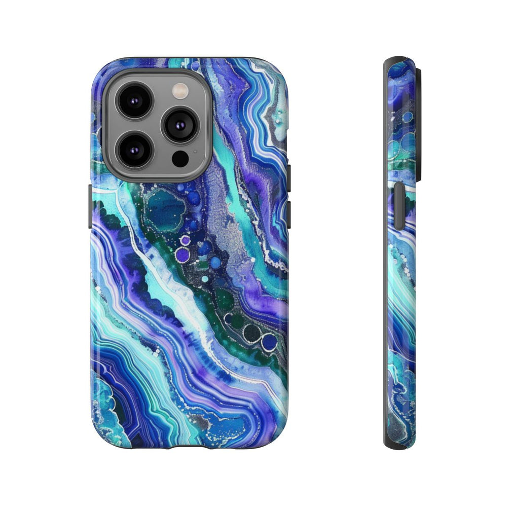 Blauw en Paars Geode-Wervelpatroon