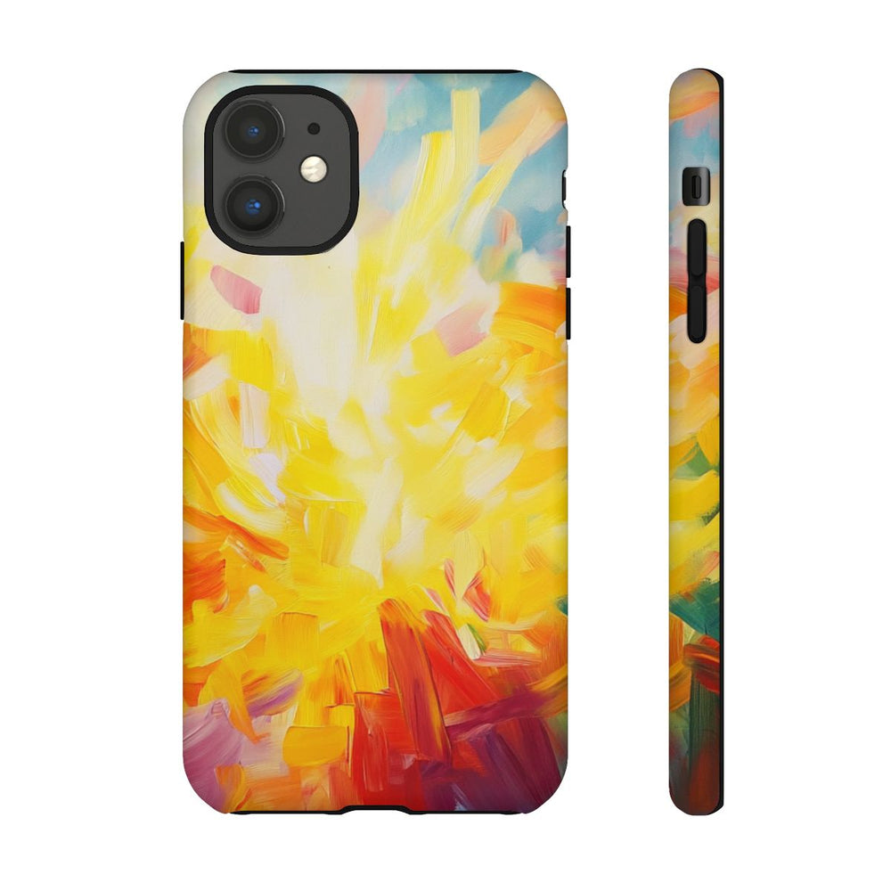 Abstracte Zonnestraal Penseelstreken