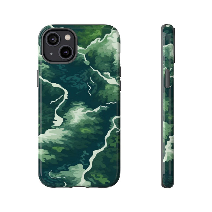 Abstracte Groene Rivier en Bospatroon