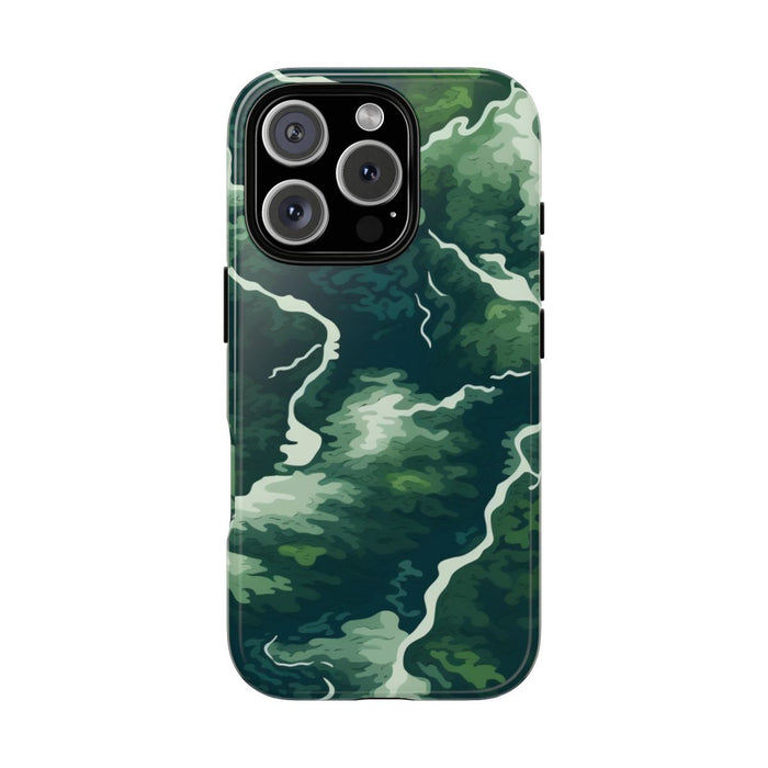 Abstracte Groene Rivier en Bospatroon