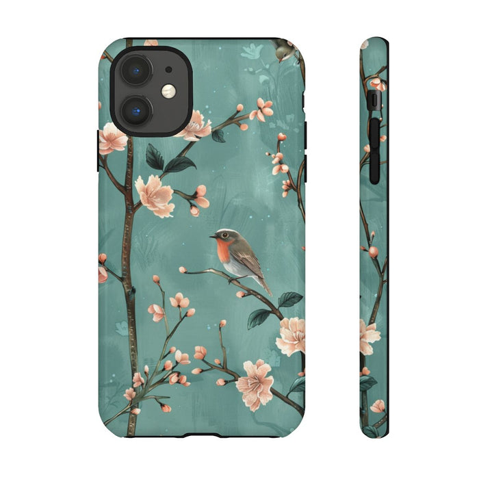 Perzikbloesem en Roodborstjes Patroon