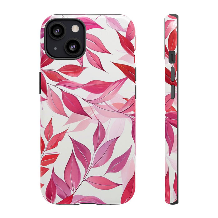 Roze en Rode Bladerenpatroon