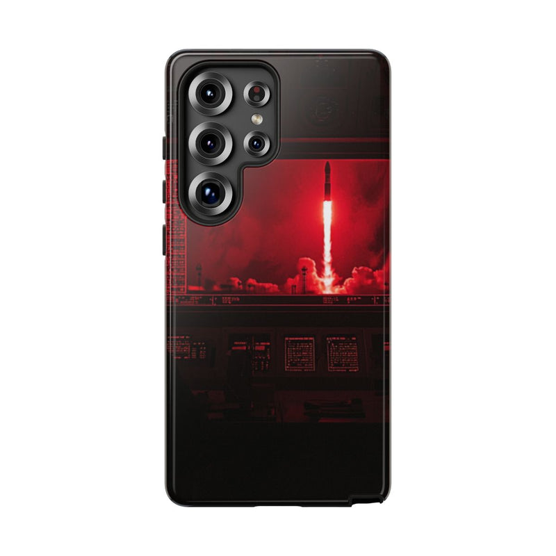 Raketlancering Controlekamer in Rood Licht