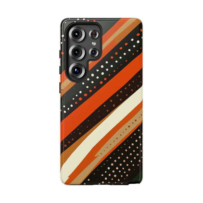 Retro Aardetinten Gestreept Patroon