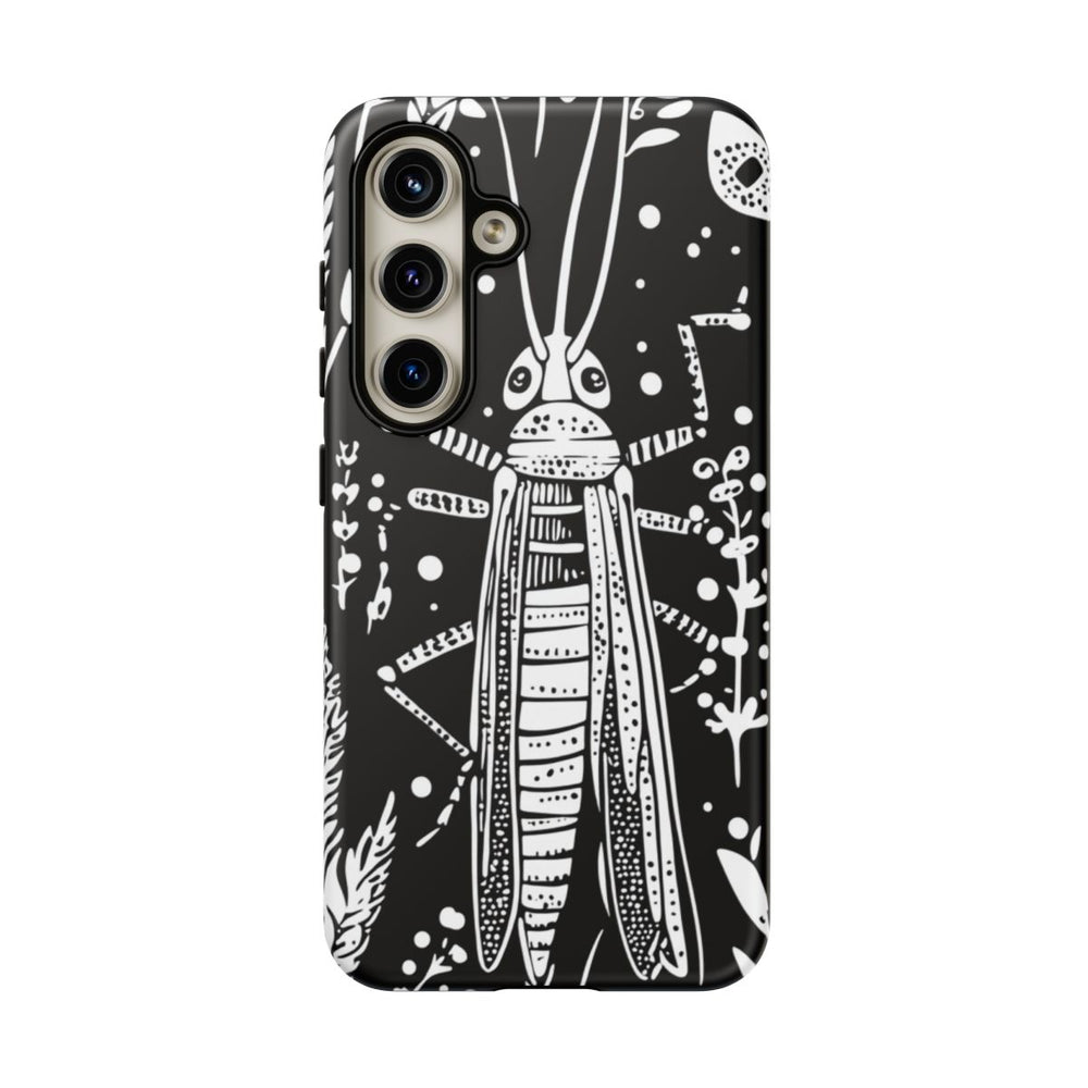 Zwart-Wit Sprinkhaan en Graanpatroon