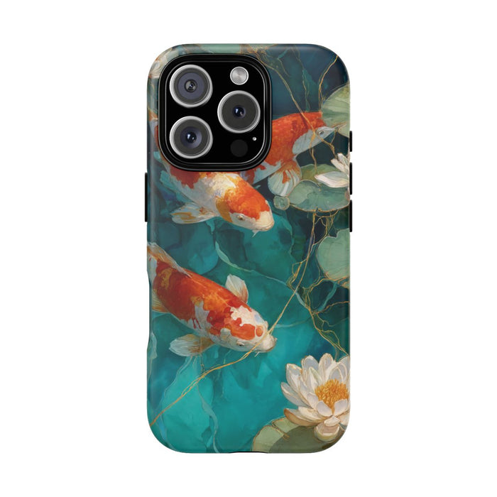 Kleurrijke Koi Karpers en Waterlelies