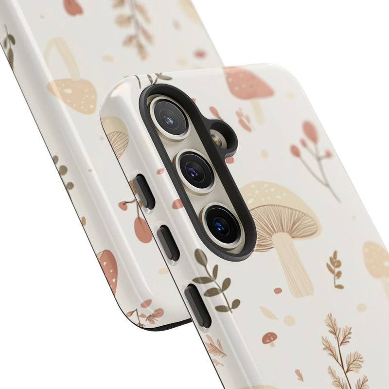 Minimalistisch Paddenstoelen- en Bloemenpatroon