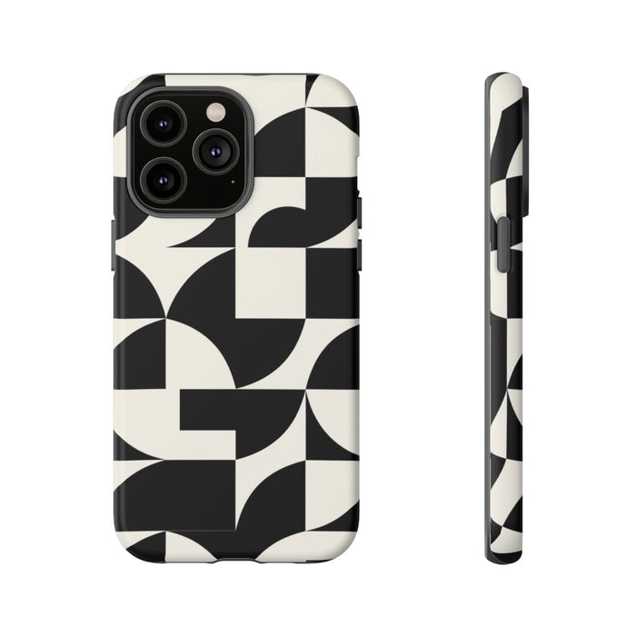 Zwart-Wit Geometrisch Abstract Patroon