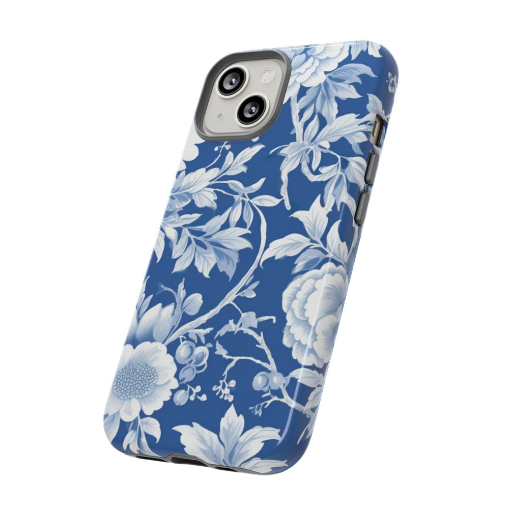 Blauw-Wit Bloemenpatroon