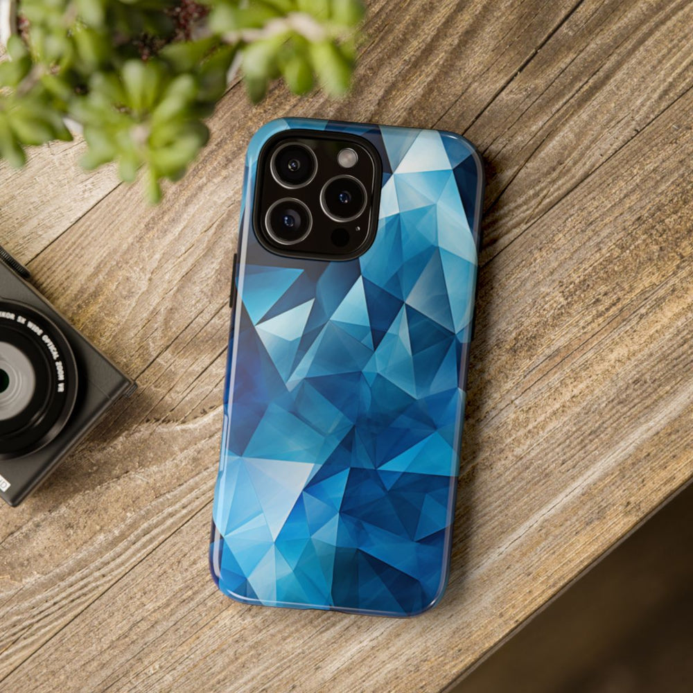 Blauw Geometrisch Driehoekenpatroon