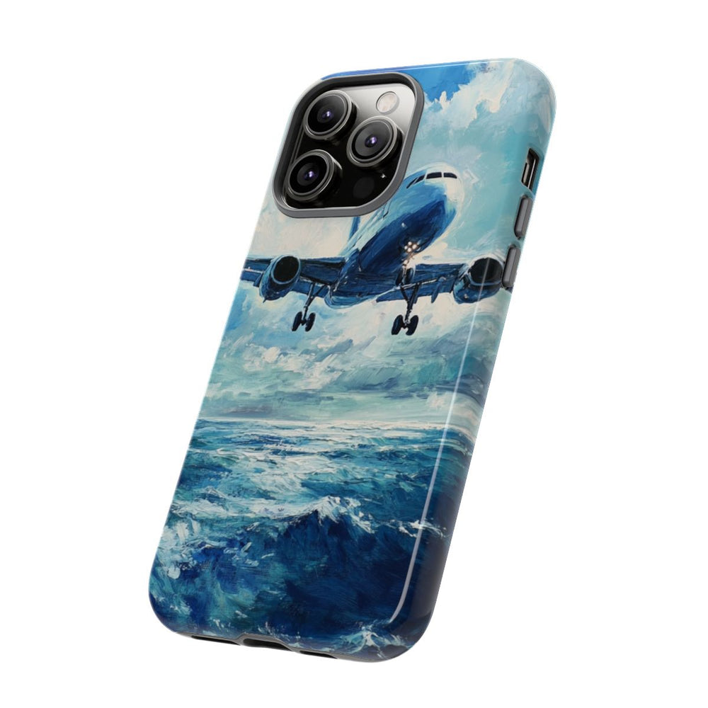 Vliegtuig Boven Oceaan Olieverfschilderij