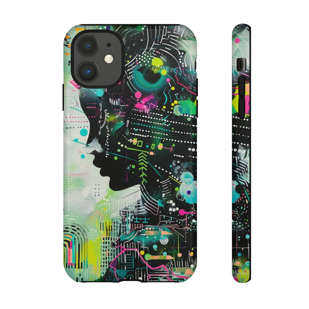 Abstract Neon Geometrisch Profiel