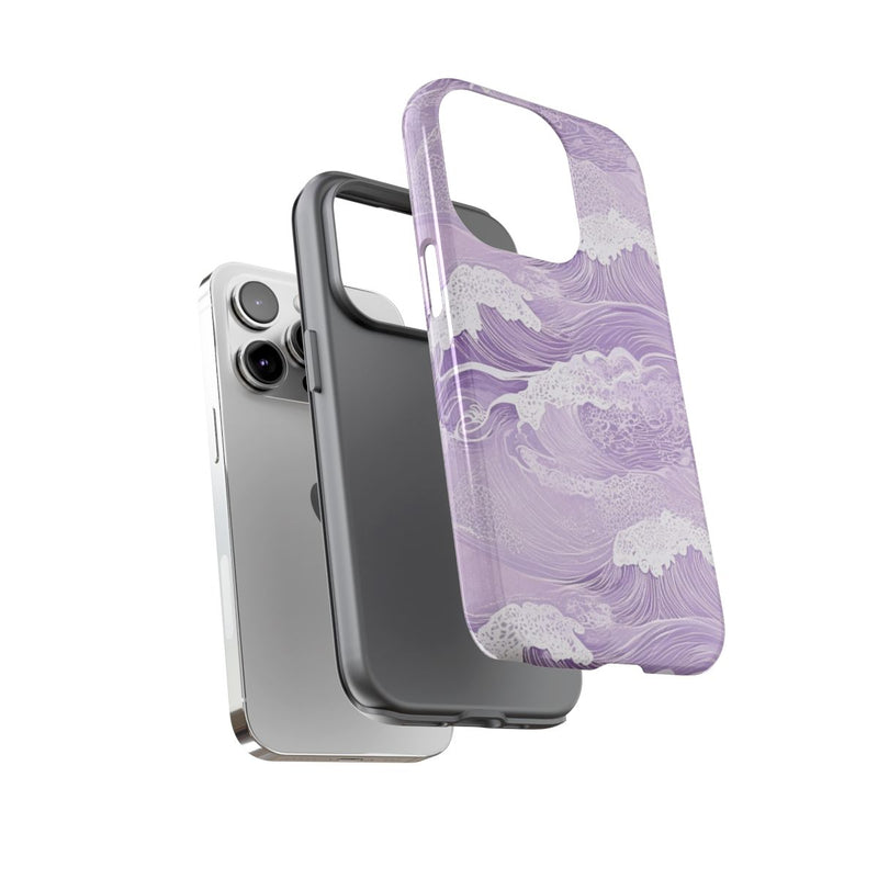 Lavendelblauwe Oceaangolven met Glanzend Patroon