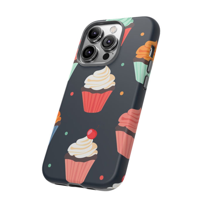 Vrolijk Cupcakepatroon met Kleurrijke Strepen