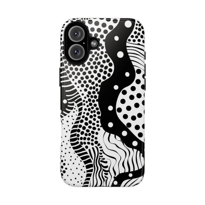 Zwart-Wit Abstract Stippenpatroon