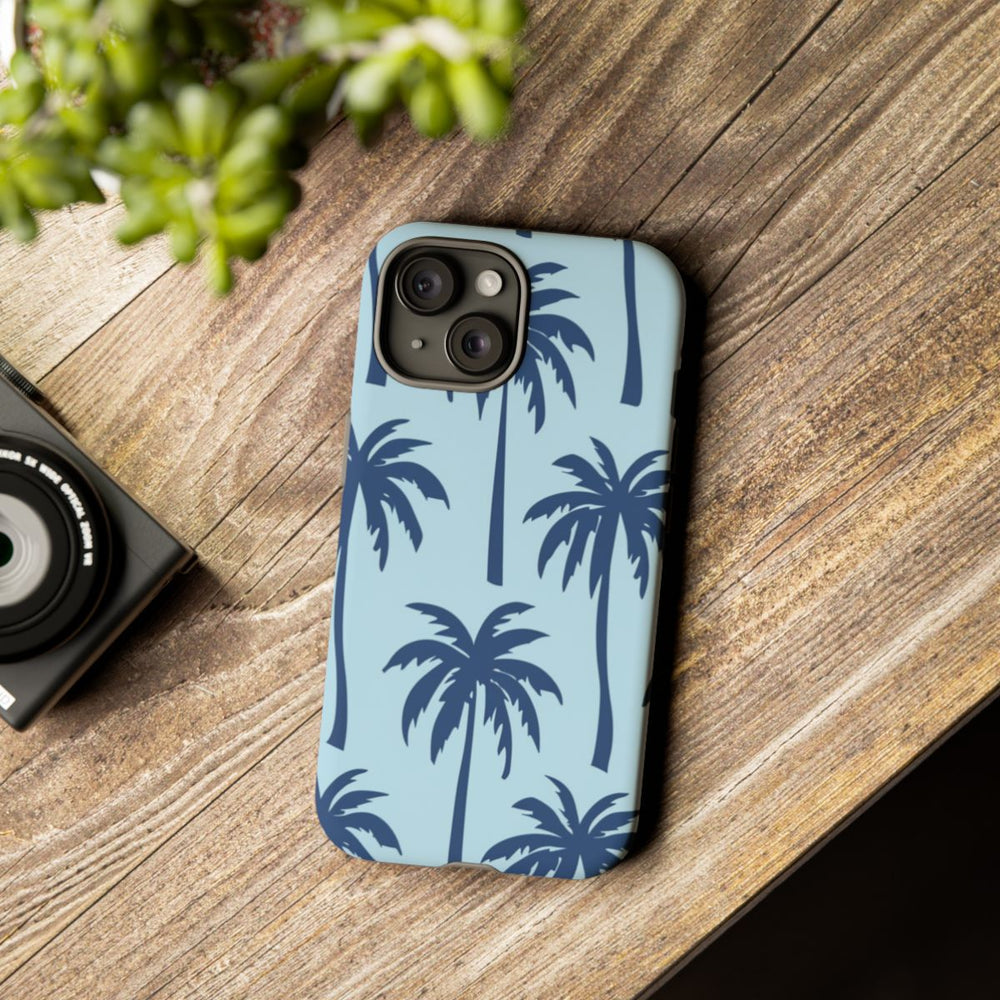 Blauw Palmbomenpatroon