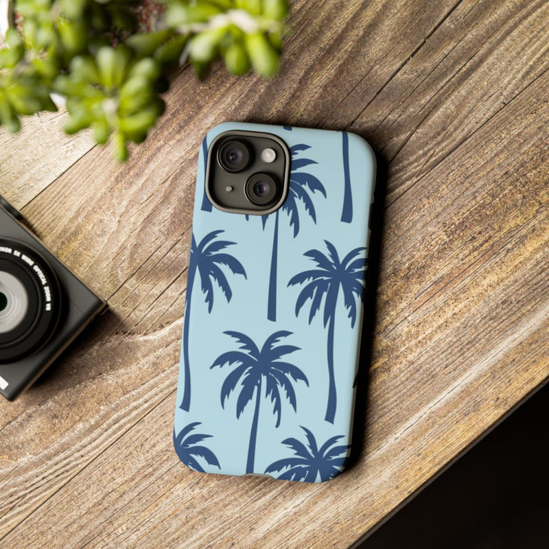 Blauw Palmbomenpatroon