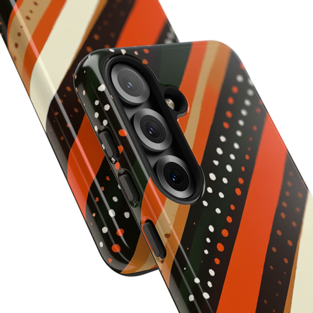 Retro Aardetinten Gestreept Patroon