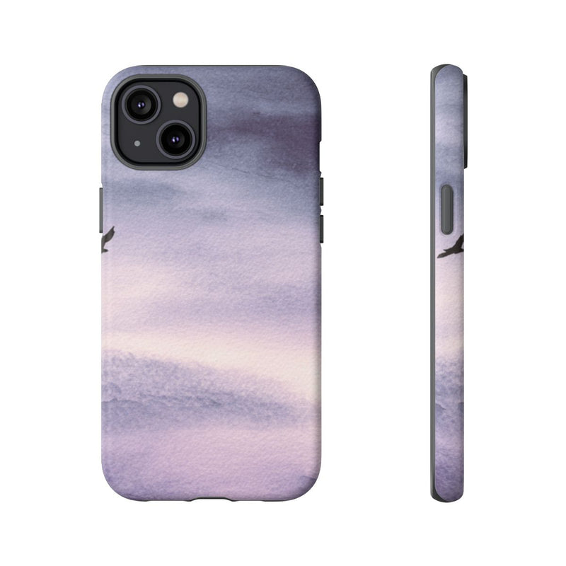 Eenzame Vogel in Paarse Lucht