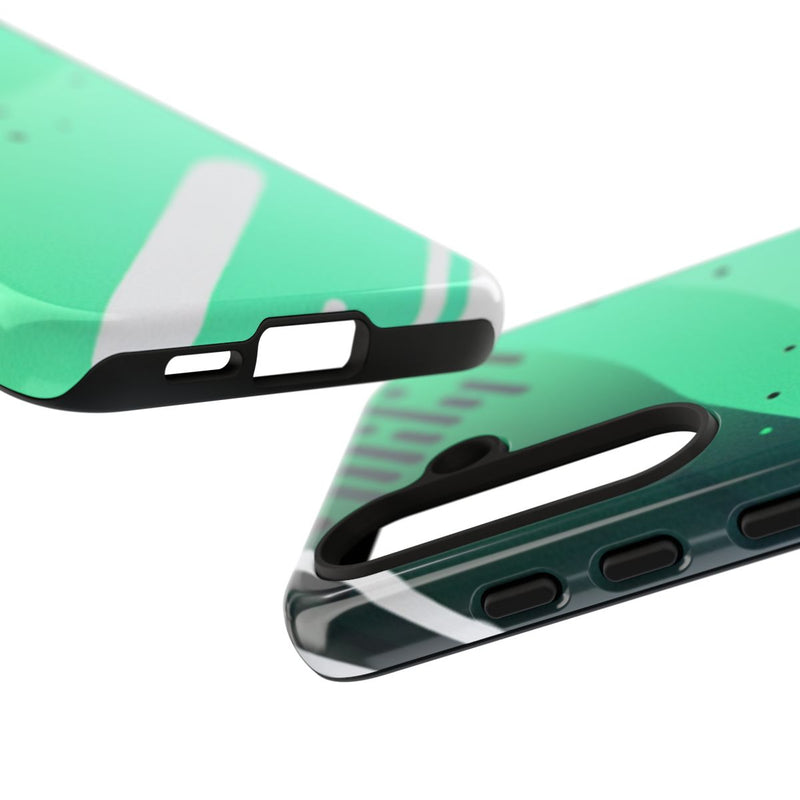 Geometrisch Groen-Zwart Abstract Patroon