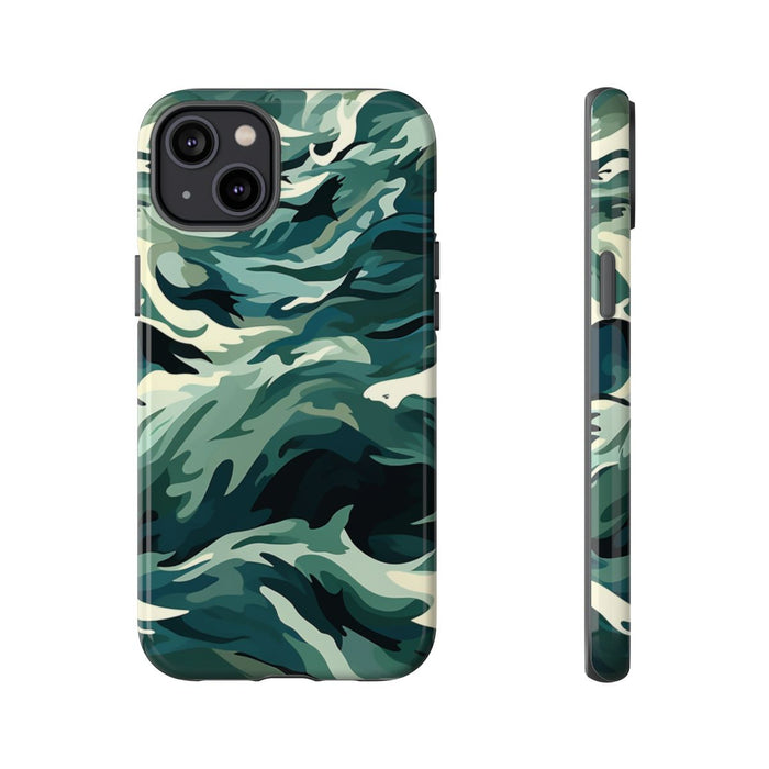 Abstracte Oceaangolven met Haaienpatroon
