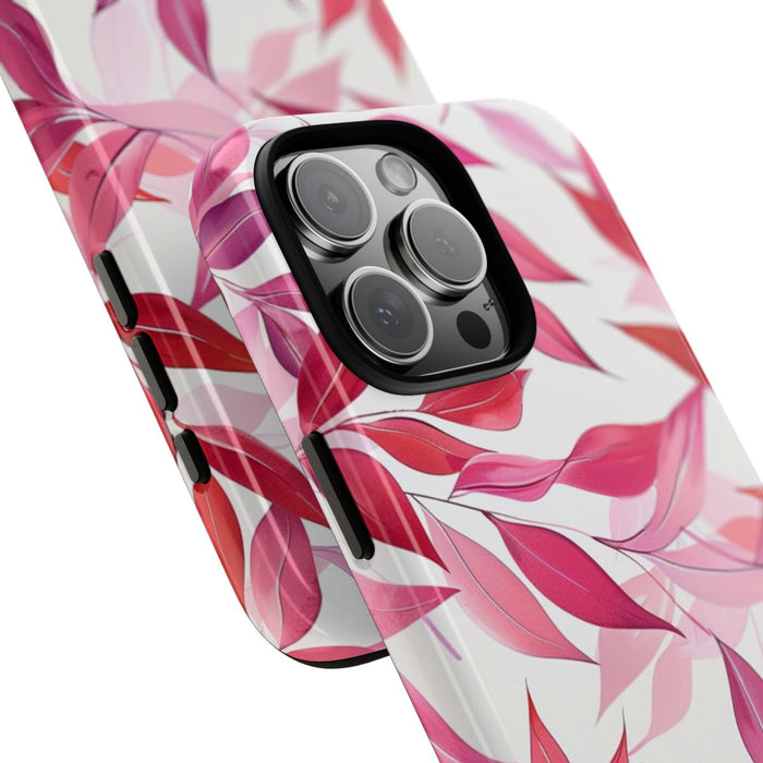 Roze en Rode Bladerenpatroon
