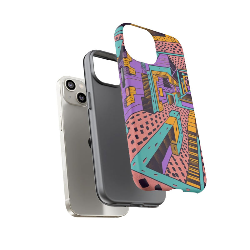 Geometrisch Abstract Patroon met Dieptewerking