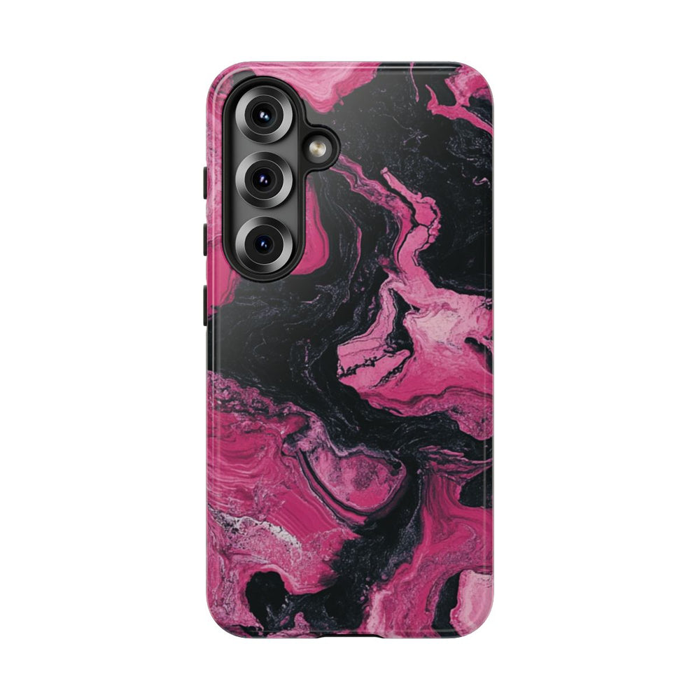 Roze en Zwarte Marmer Abstracte Textuur