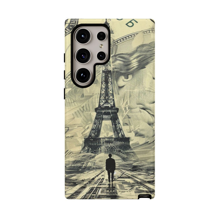 Surrealistische Eiffeltoren op Dollarbiljet Illustratie