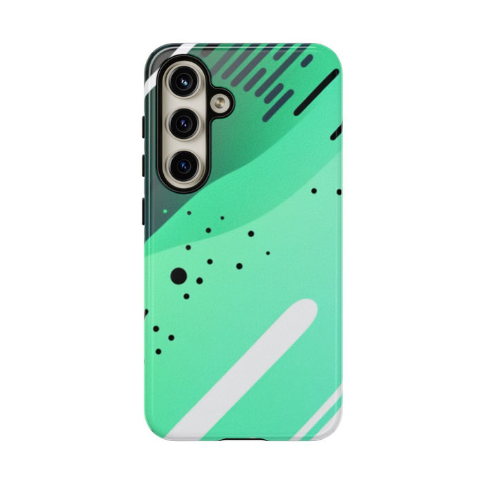 Geometrisch Groen-Zwart Abstract Patroon