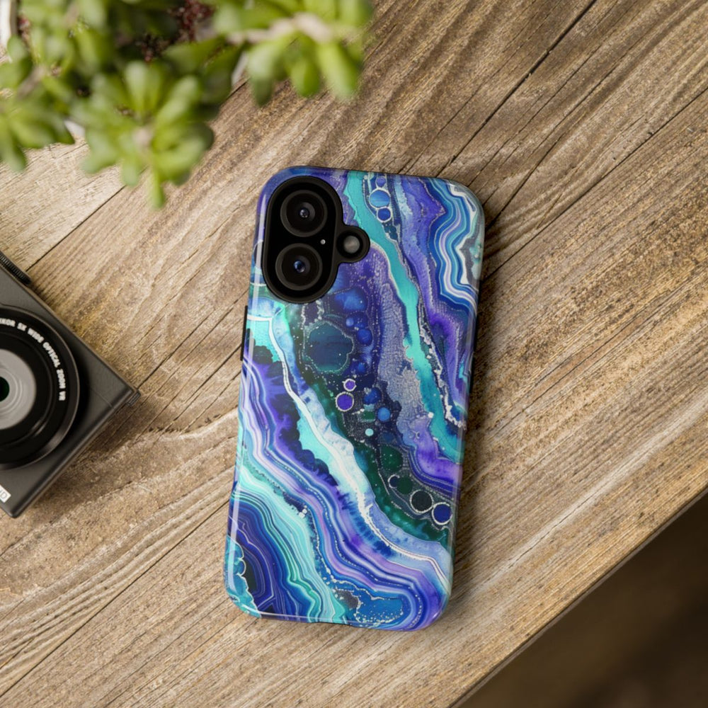 Blauw en Paars Geode-Wervelpatroon