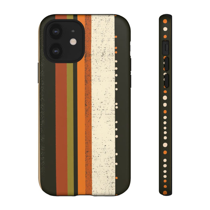 Retro Verticale Strepen en Stippenpatroon