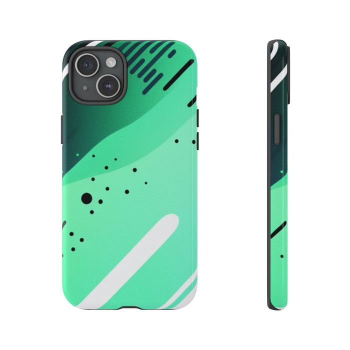 Geometrisch Groen-Zwart Abstract Patroon