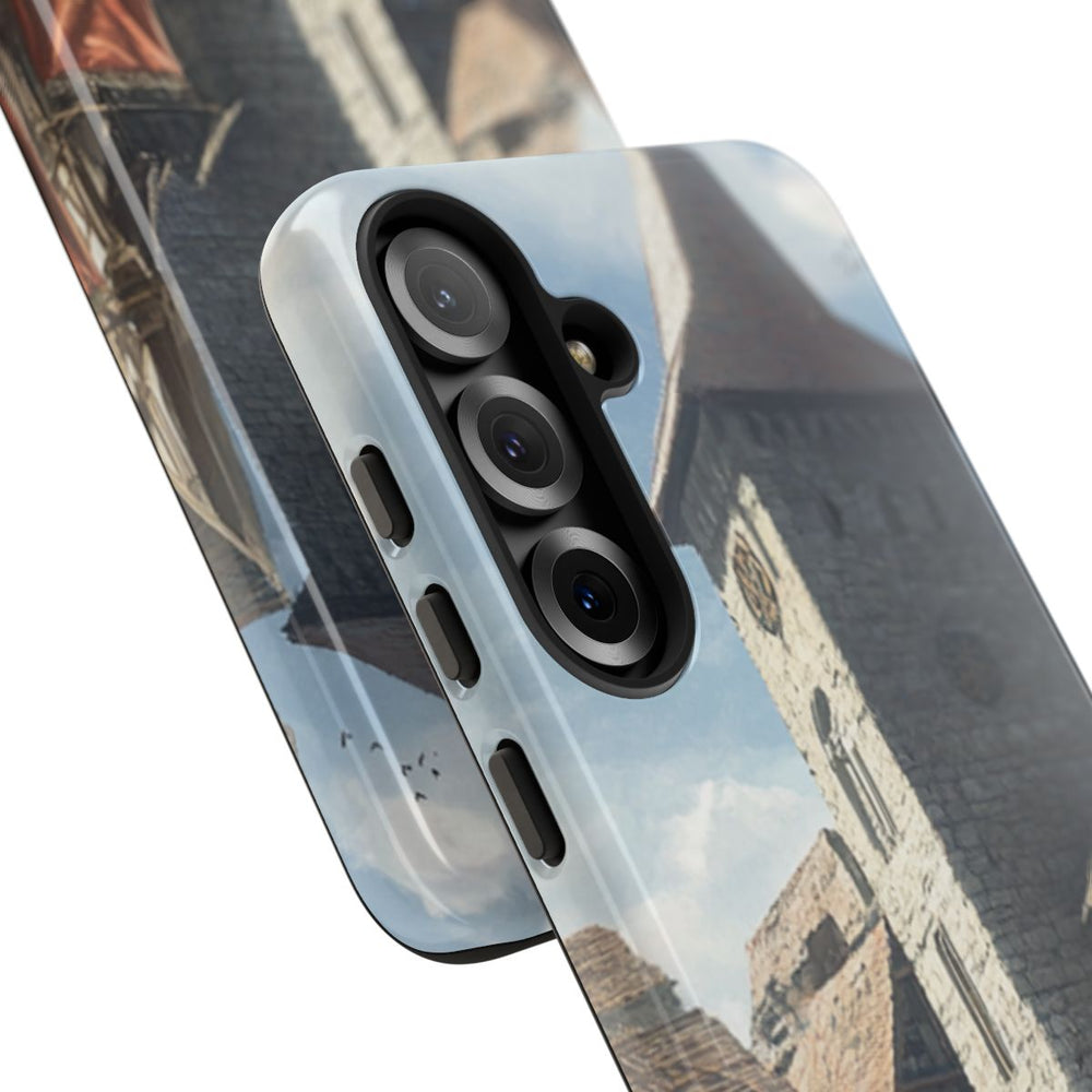 Middeleeuws Europees Dorpsstraat Tafereel