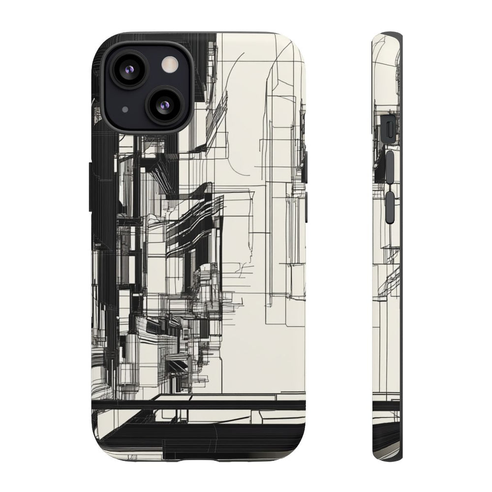 Abstracte Stedelijke Lijntekening