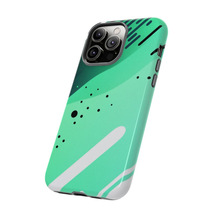 Geometrisch Groen-Zwart Abstract Patroon