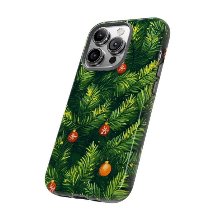 Kerst Dennentakken met Versieringen