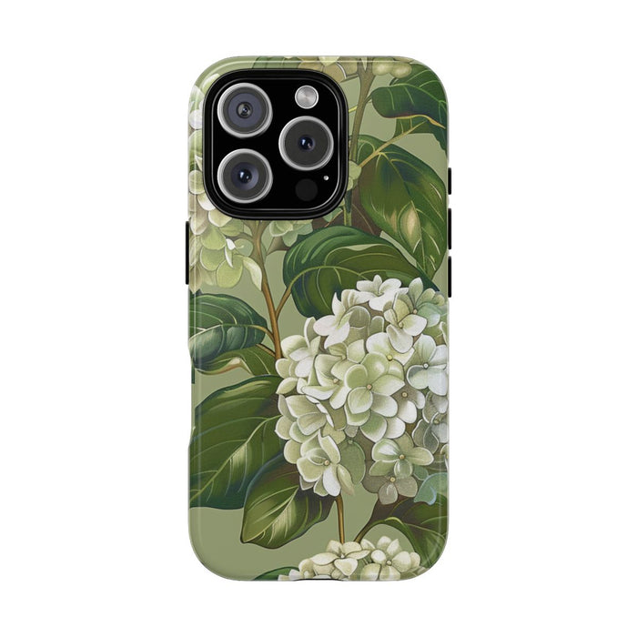 Realistisch Witte Hortensia Bloemenpatroon