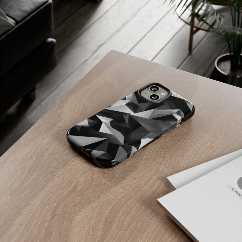 Zwart-Grijs Geometrisch Abstract Patroon