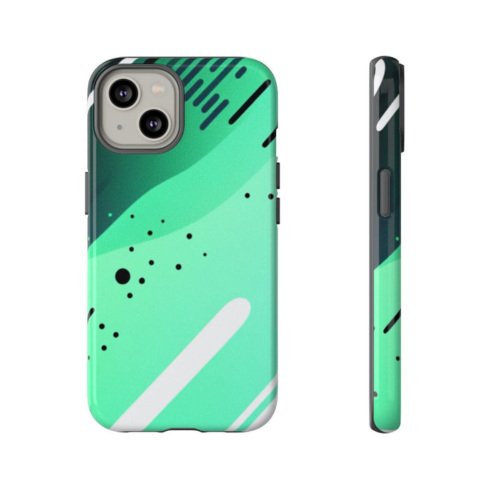 Geometrisch Groen-Zwart Abstract Patroon