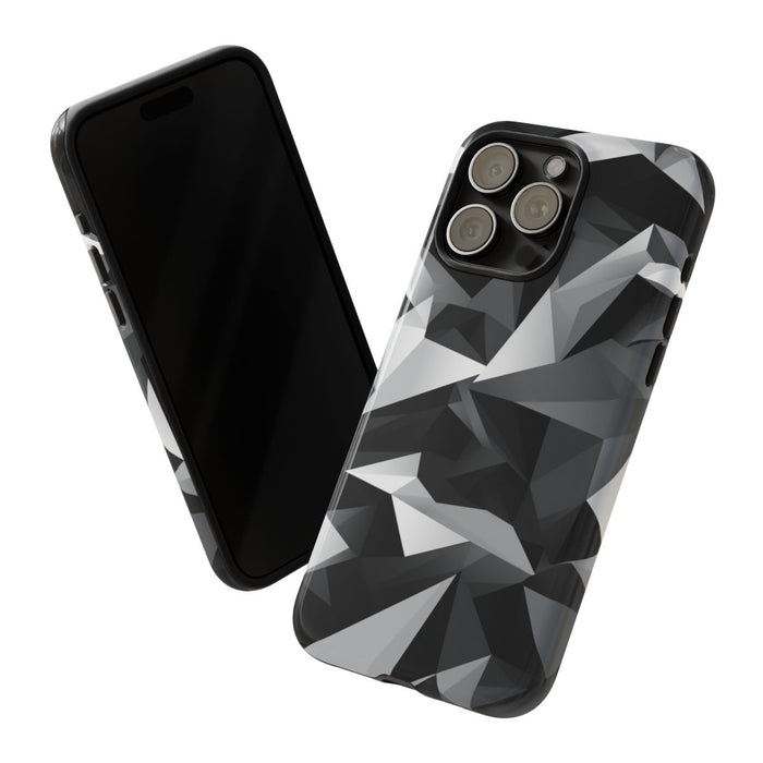 Zwart-Grijs Geometrisch Abstract Patroon