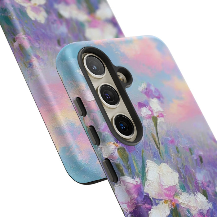 Pastelkleurige Irisbloemen Schildering
