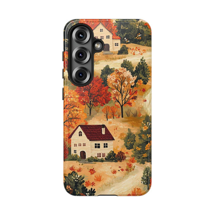 Herfstlandschap met Huizen